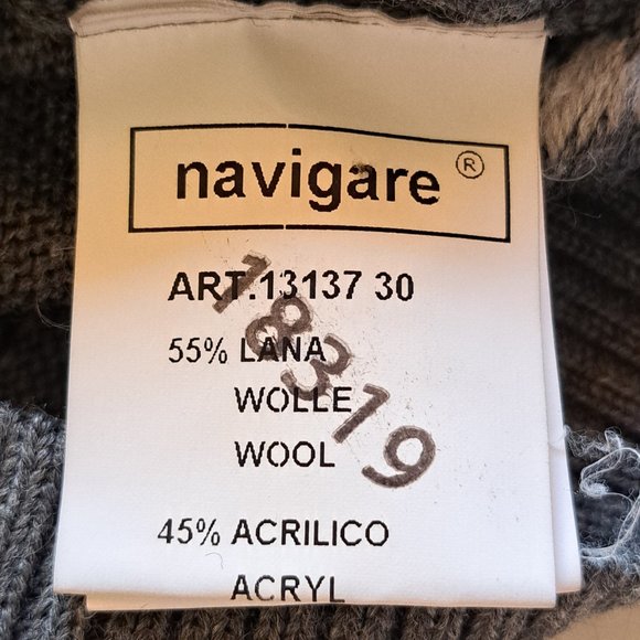 NAVIGARE ITALY mens SWEATER SIZE M "VENTO DI MARE" WOOL BLEND High End NAUTICAL - Picture 11 of 13